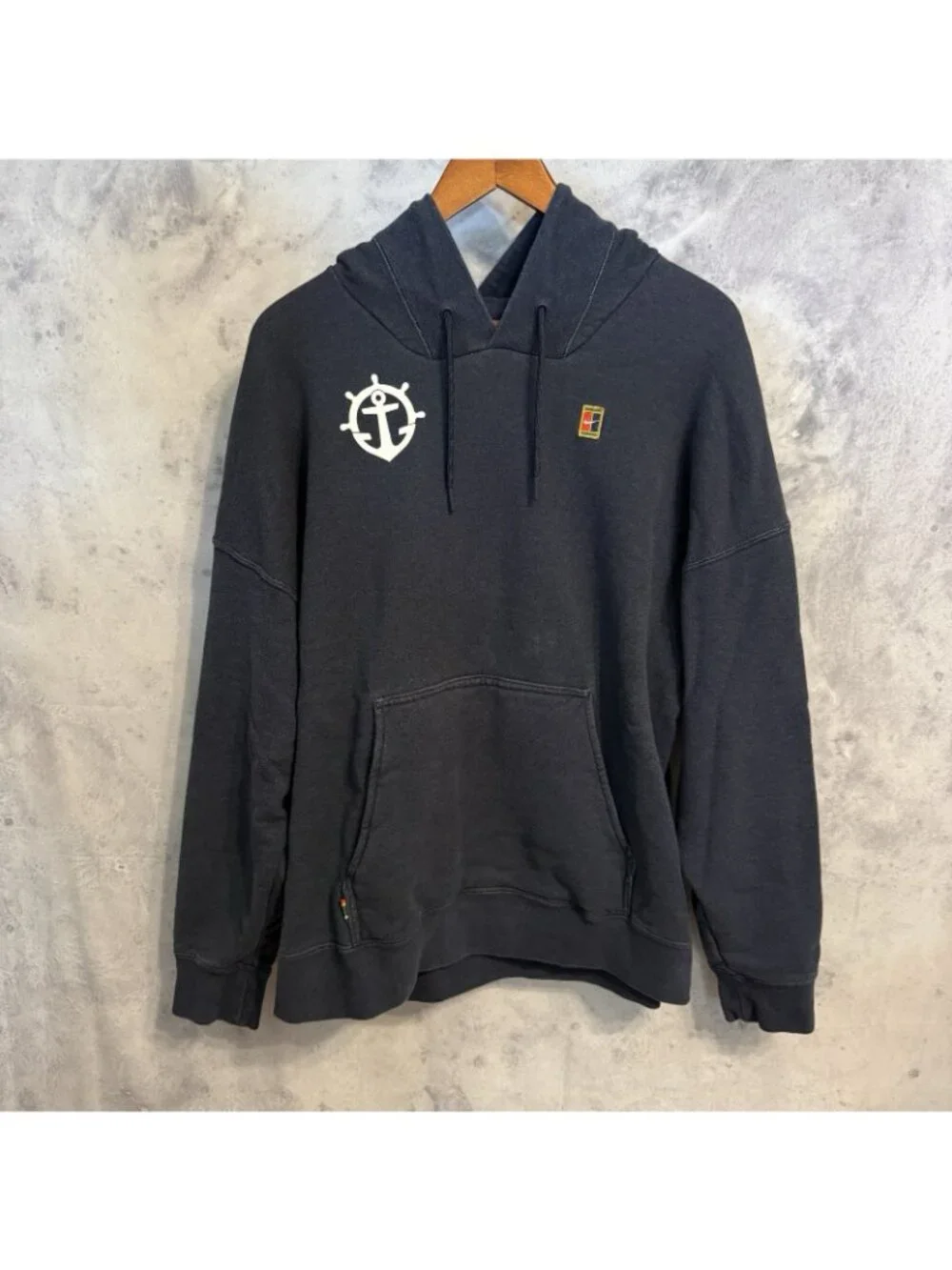 Nike Court Tennis Hoodie Sweatshirt Navy Blue Size Large L